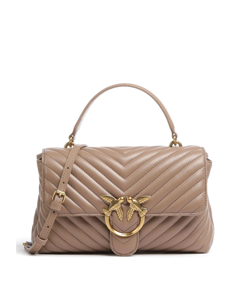 Pinko Love Lady Puff Classic Handtasche biscotto zenzero/antique gold