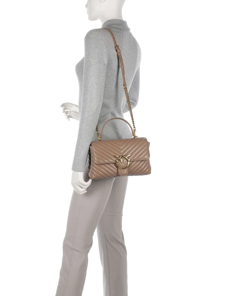 Pinko Love Lady Puff Classic Handtasche biscotto zenzero/antique gold