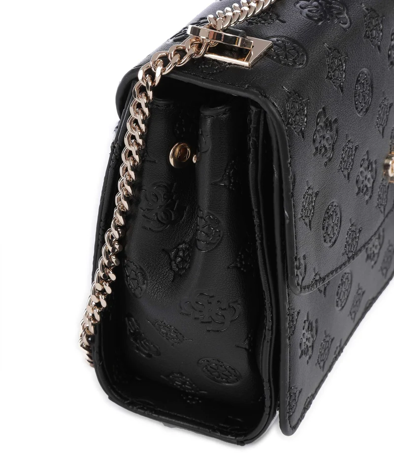 Guess Phoebe Peony Debossed Schultertasche black logo