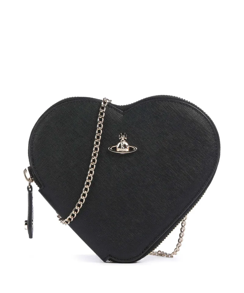 Vivienne Westwood Saffiano Heart Umhängetasche black