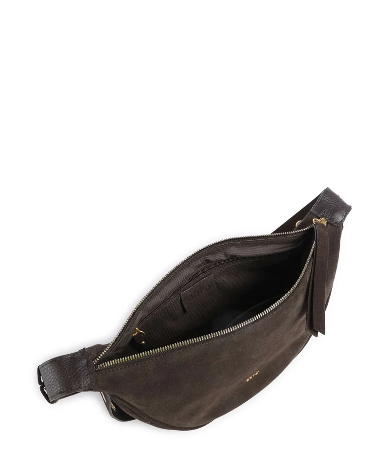 Abro Suede By My Side Small Schultertasche dark brown