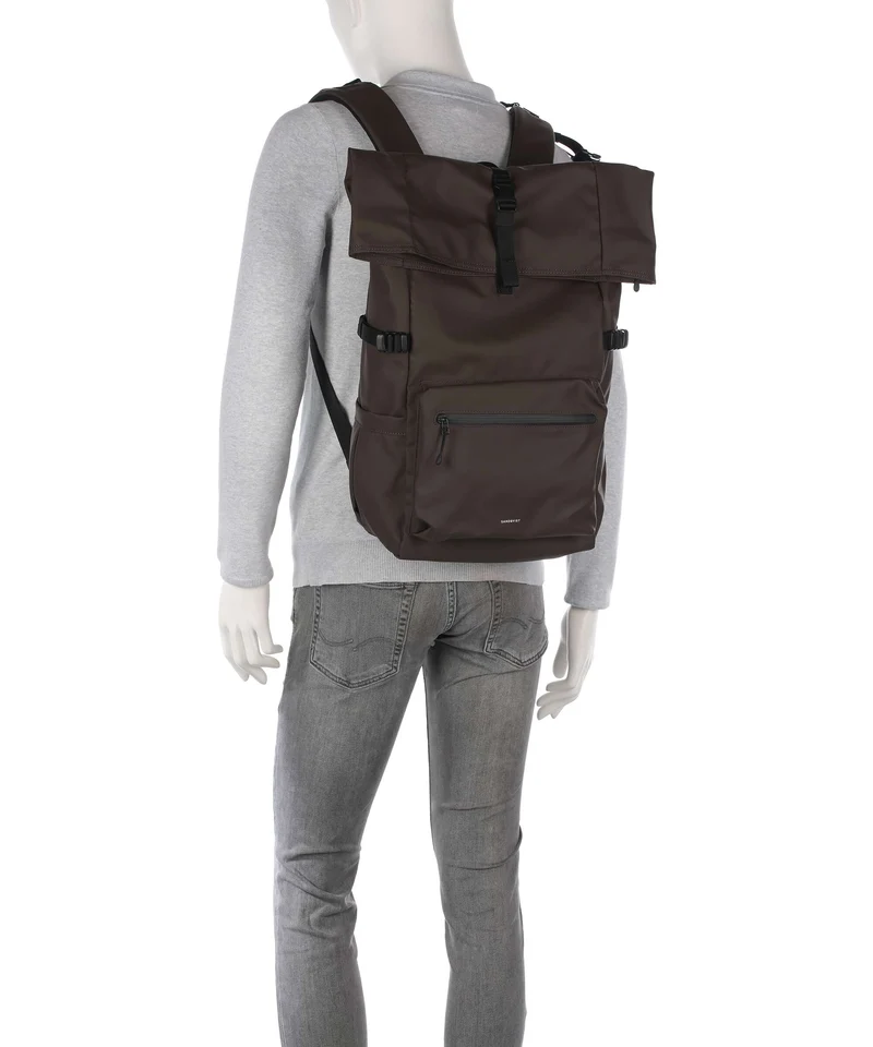 Sandqvist Stream L Rolltop Rucksack brown