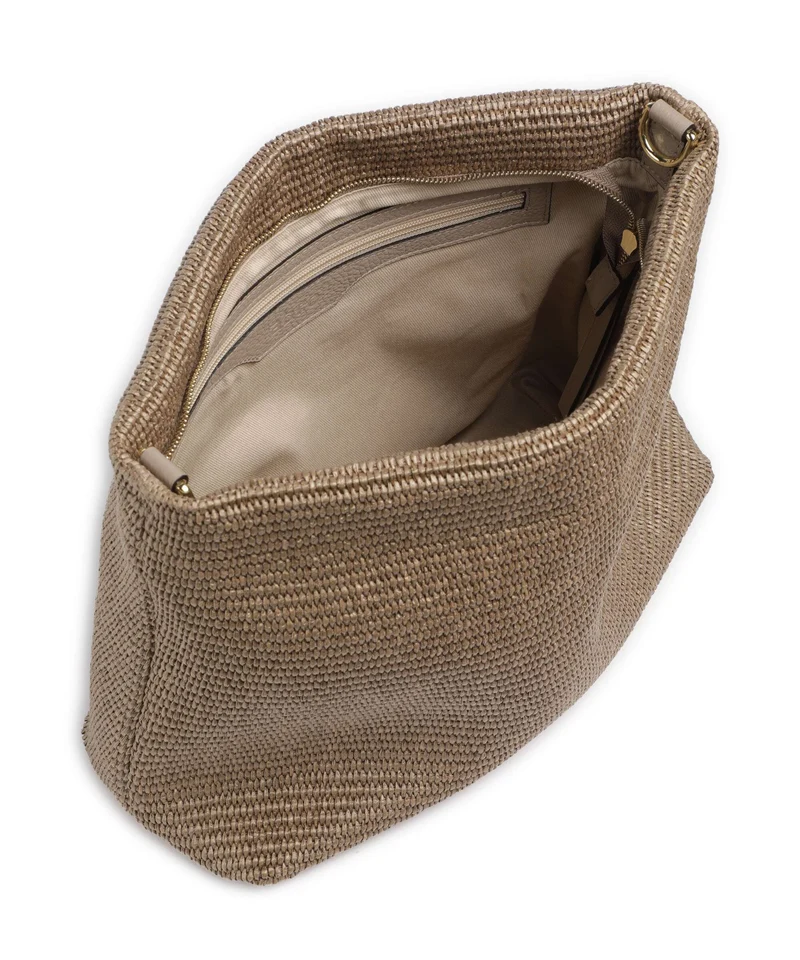 Abro Raffia Kaia Beuteltasche siena