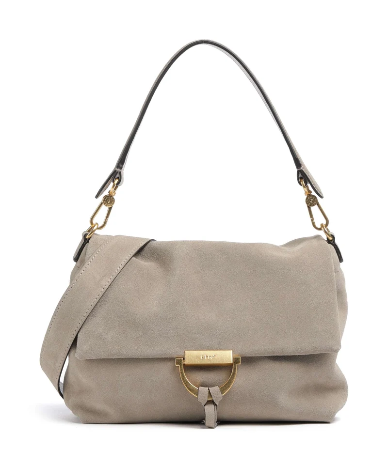 Abro Suede Temi Medium Schultertasche siena