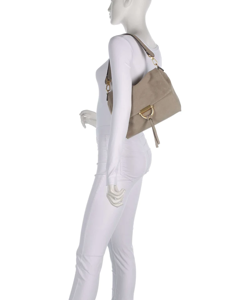 Abro Suede Temi Medium Schultertasche siena