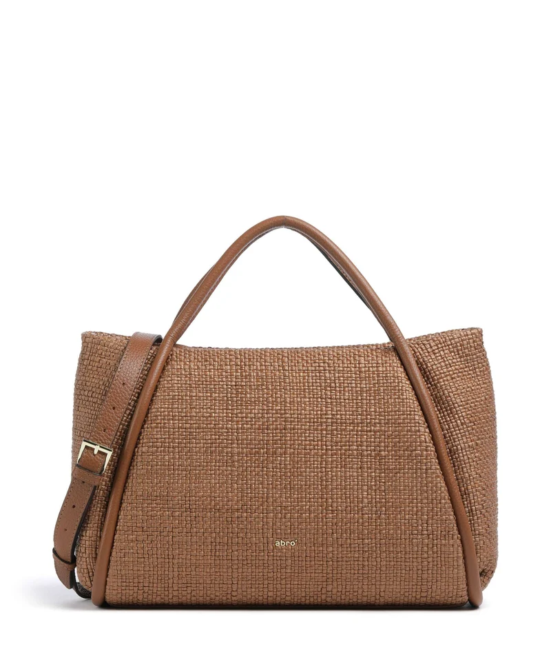 Abro Raffia Intreccio Willow Handtasche caramel/cognac