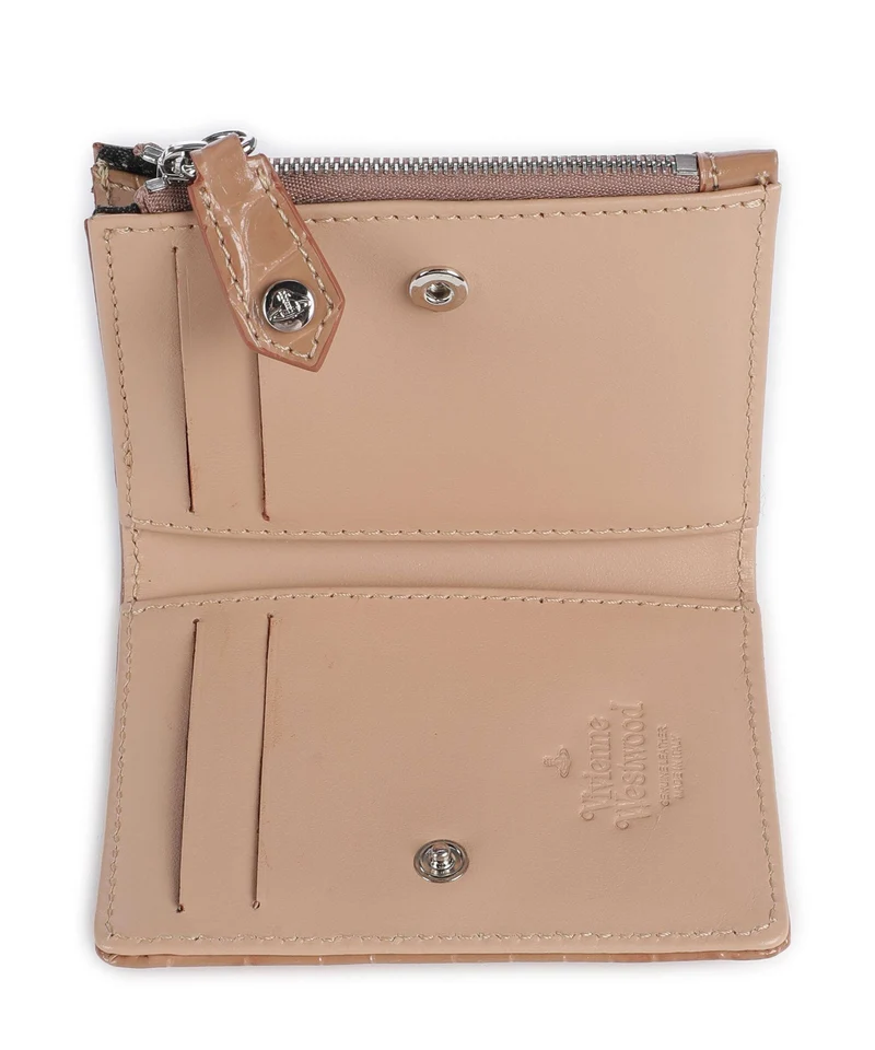 Vivienne Westwood Embossed Croc Slim Geldbörse dusty pink