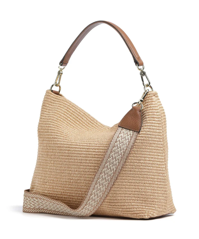 Abro Raffia Kaia Beuteltasche natural