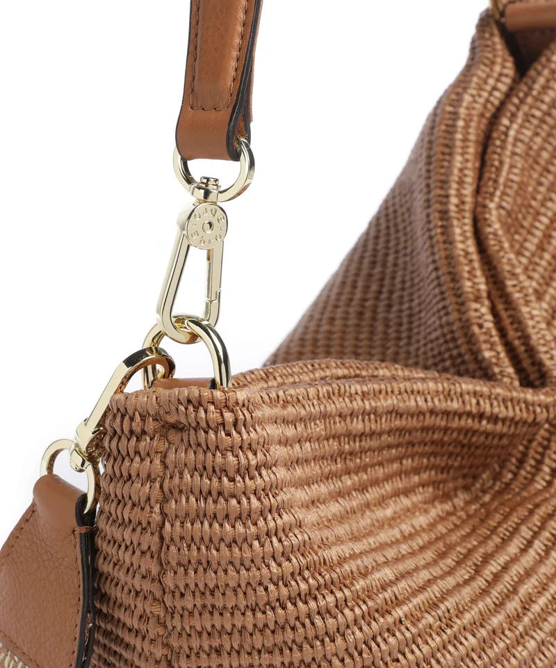 Abro Raffia Kaia Beuteltasche caramel/cognac