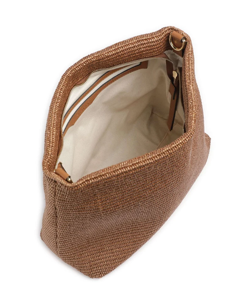 Abro Raffia Kaia Beuteltasche caramel/cognac