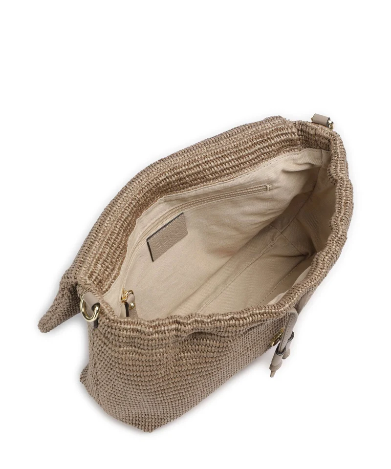 Abro Raffia Classica Temi Medium Schultertasche siena