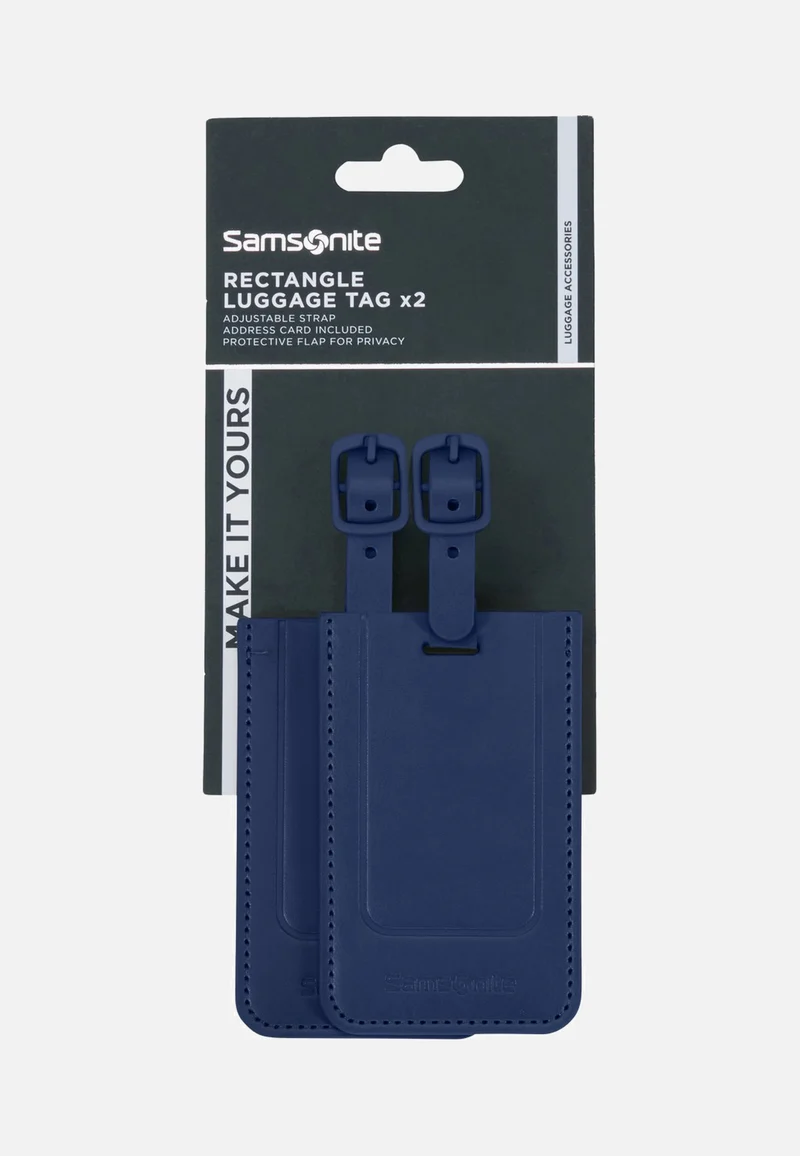Rectangle Luggage Tag Pack Of 2 Midnight Blue - Gepäckanhänger