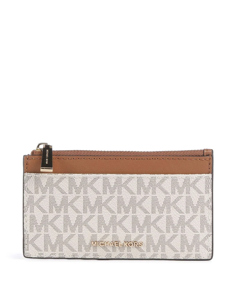 Michael Kors Jet Set Kreditkartenetui vanilla/acorn