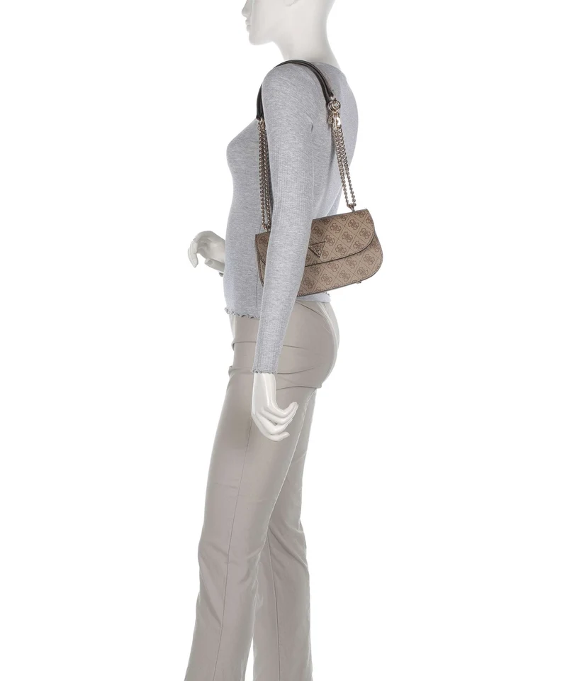 Guess Erica Schultertasche latte logo