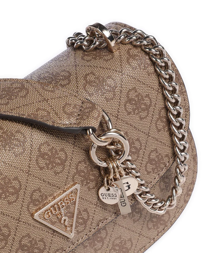 Guess Erica Schultertasche latte logo