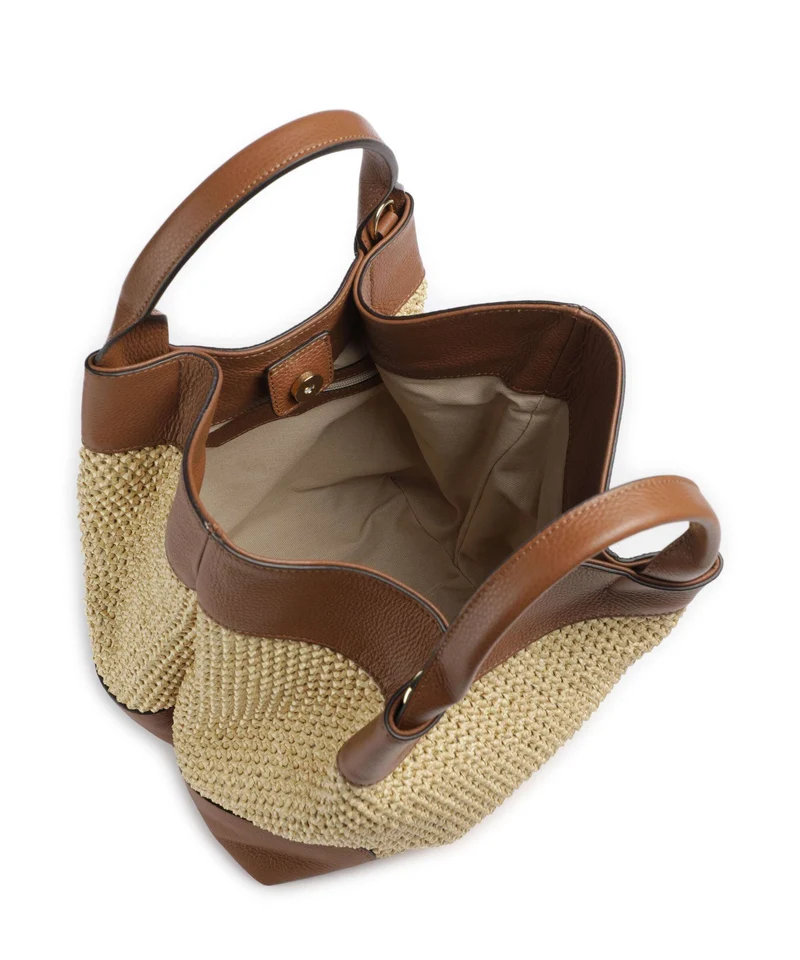 Abro Maglia Raffia Essential Medium Handtasche natural/nut