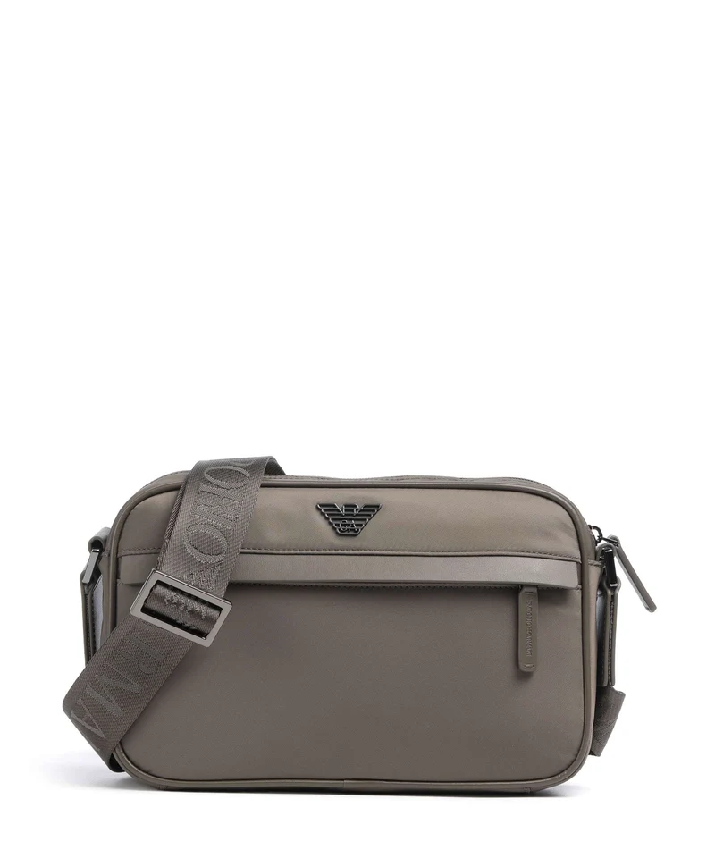 Emporio Armani Recycled Nylon Umhängetasche major brown