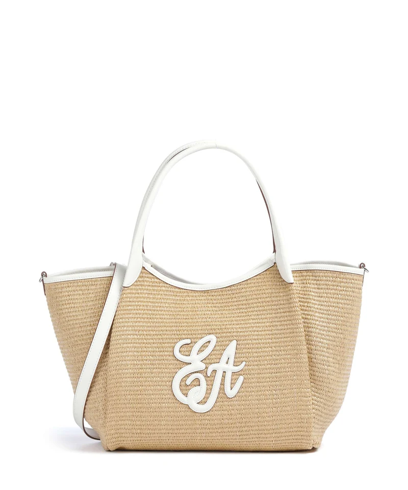 Emporio Armani Durini 24 M-L Shopper naturale/bianco