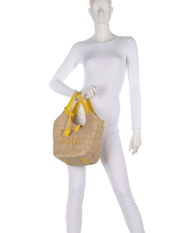 Polo Ralph Lauren Play Medium Handtasche natural/canary yellow