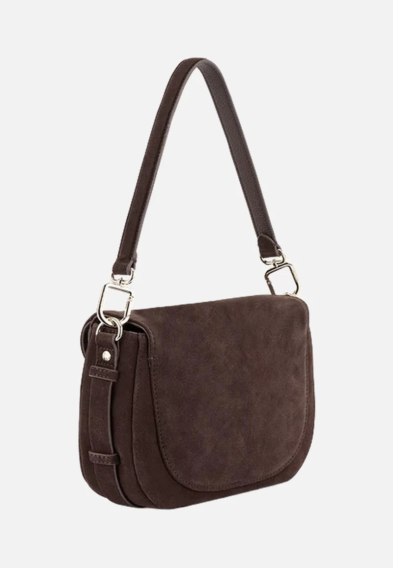 Big Sister Suede Coffee - Crossbody Bag