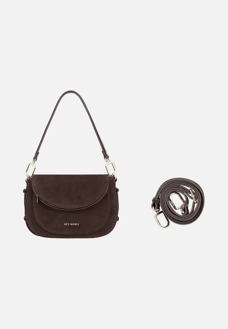 Big Sister Suede Coffee - Crossbody Bag