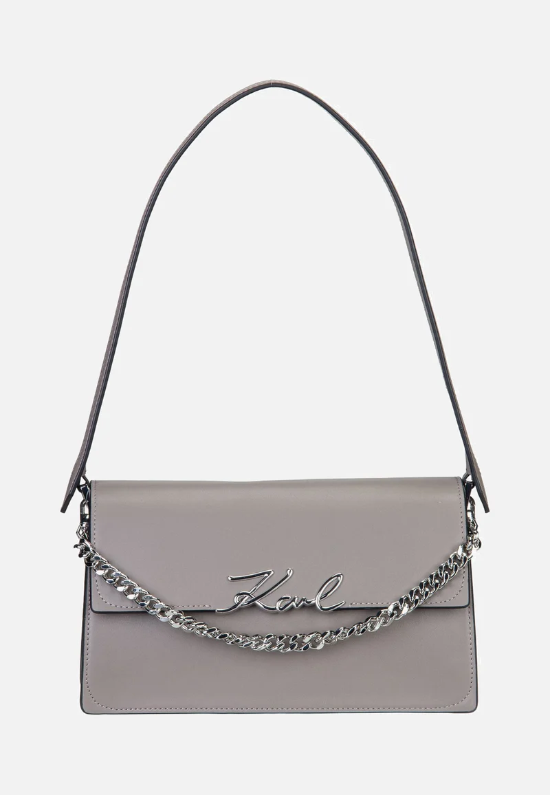 K/Signature Medium Flap Shb Ash Grey - Abendtasche