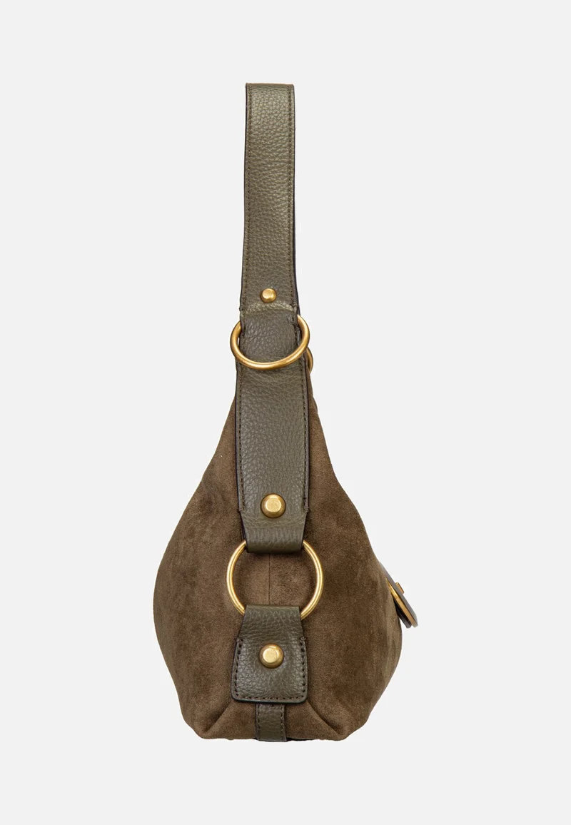 Camden Shoulder Suede 8180 Olive - Schultertasche