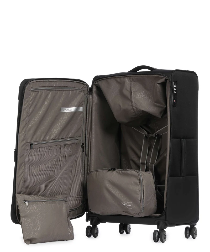 Travelite Crosslite 5.0 4-Rollen Trolley schwarz