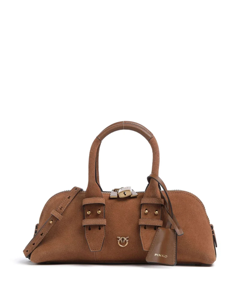 Pinko Bowling Horizontal Handtasche marrone/leone/antique gold