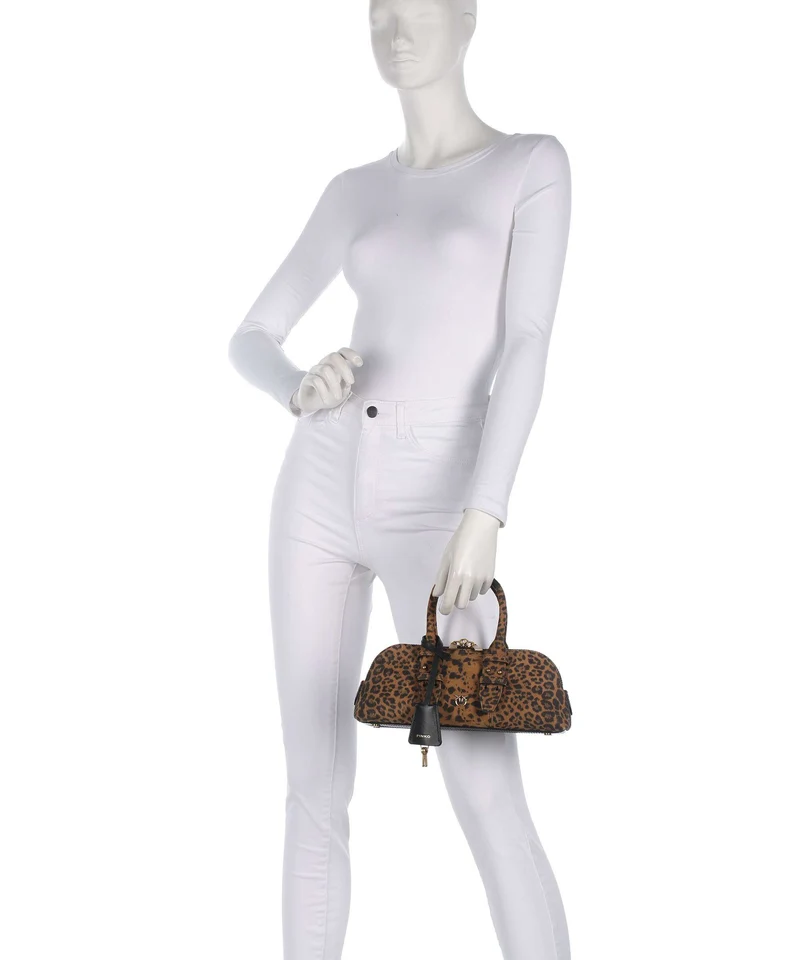 Pinko Bowling Horizontal Handtasche maculato/marrone/antique gold
