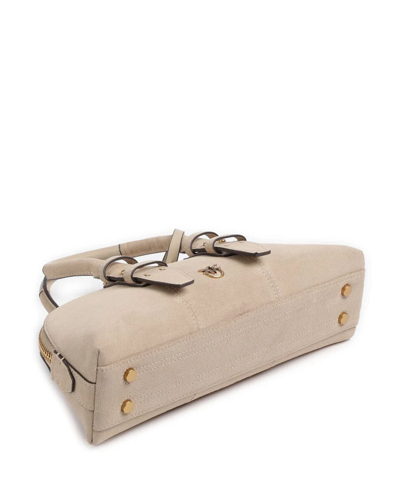 Pinko Bowling Horizontal Handtasche beige/grigio fumo/antique gold