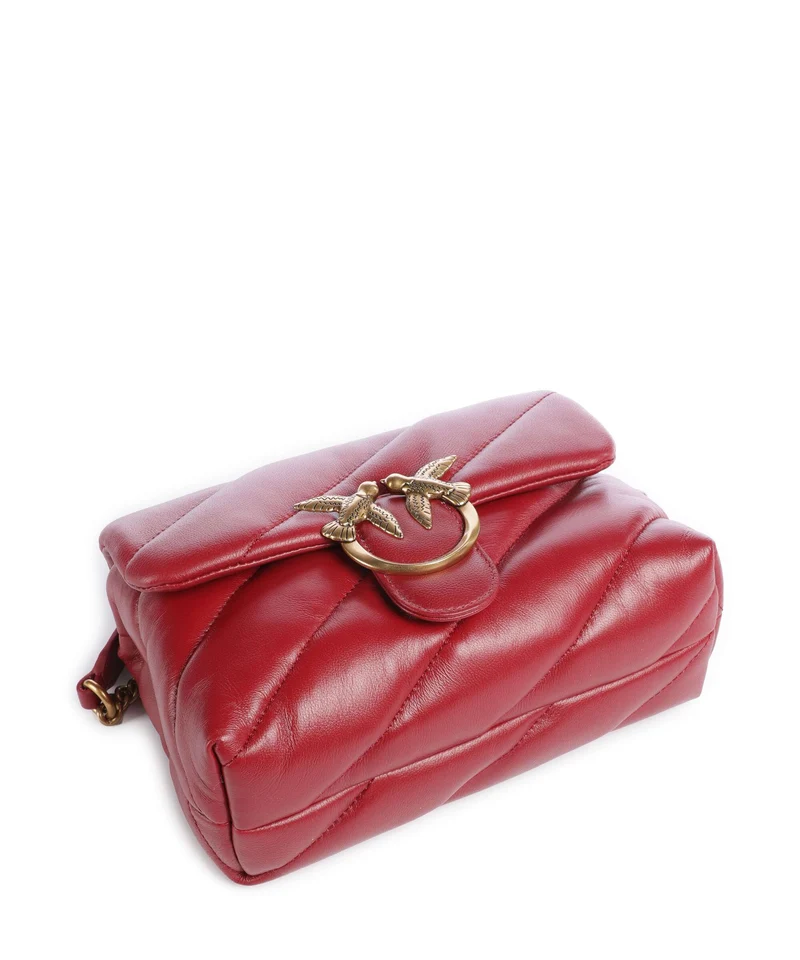 Pinko Love Puff Mini Schultertasche rosso scuro/antique gold