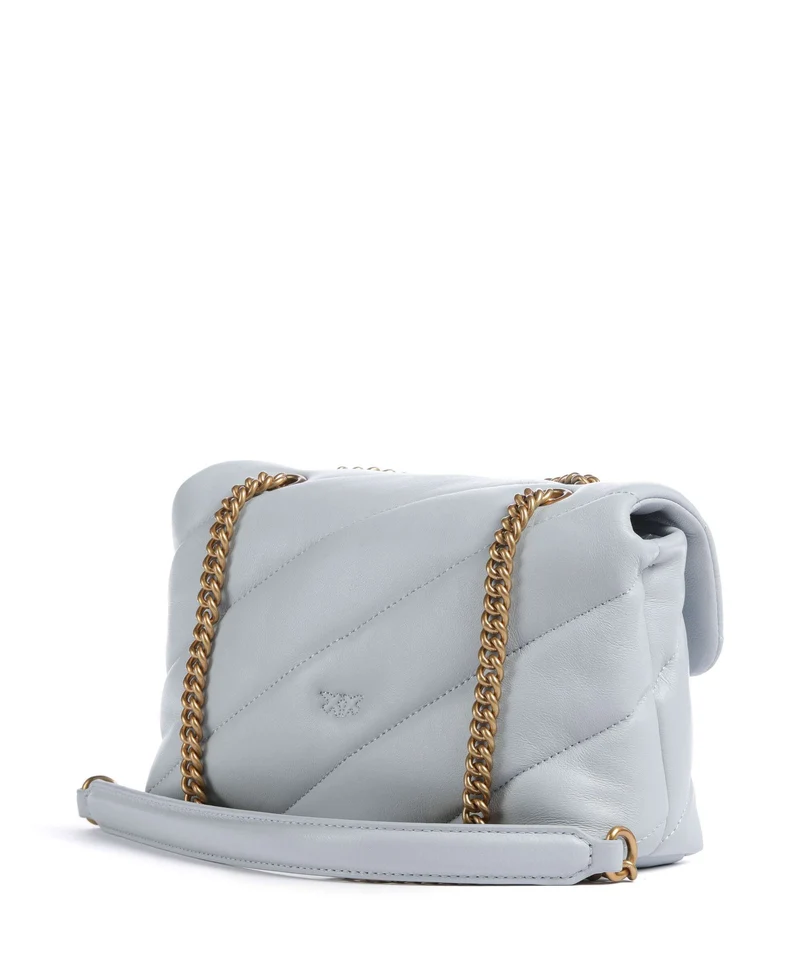 Pinko Love Puff Mini Schultertasche azzurro celeste/antique gold
