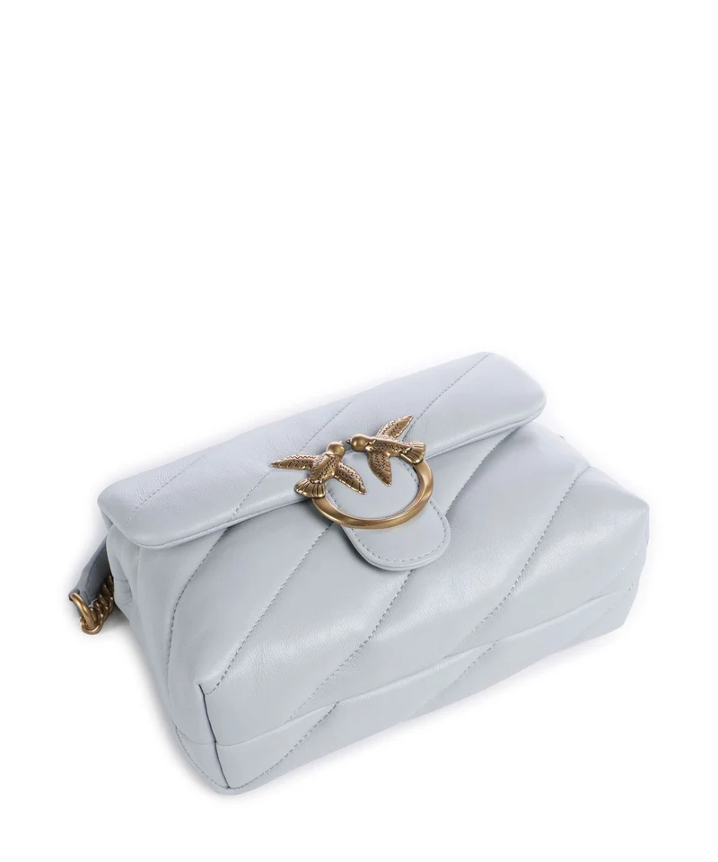 Pinko Love Puff Mini Schultertasche azzurro celeste/antique gold