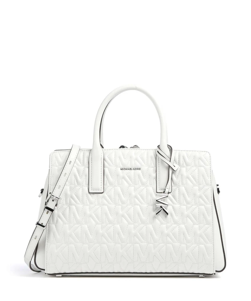 Michael Kors Laila Medium Handtasche optic white
