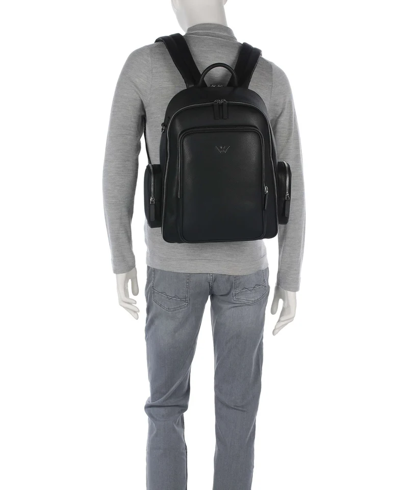 Emporio Armani Business Regenerated Rucksack black beauty