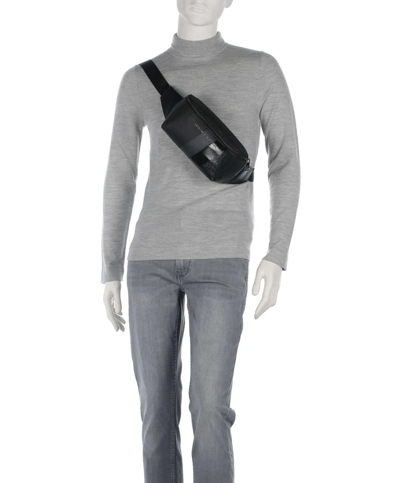 Armani Exchange Dylan Gürteltasche black/gunmetal/shiny black