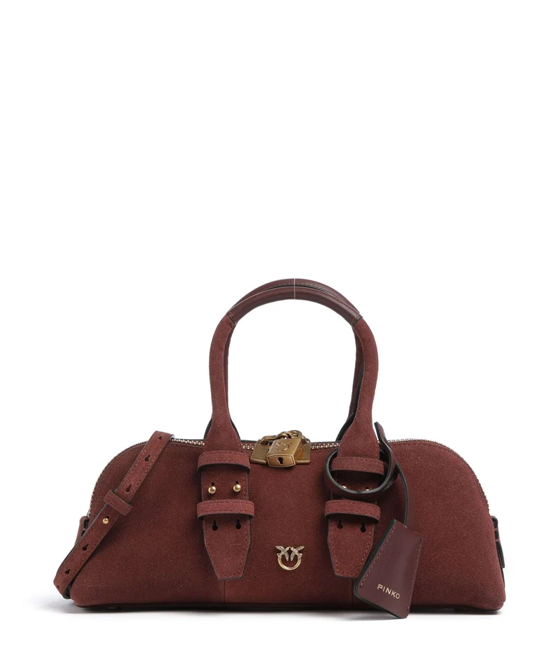 Pinko Bowling Horizontal Handtasche rosso vino/antique gold