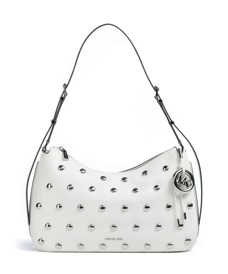 Michael Kors Nolita Medium Beuteltasche optic white