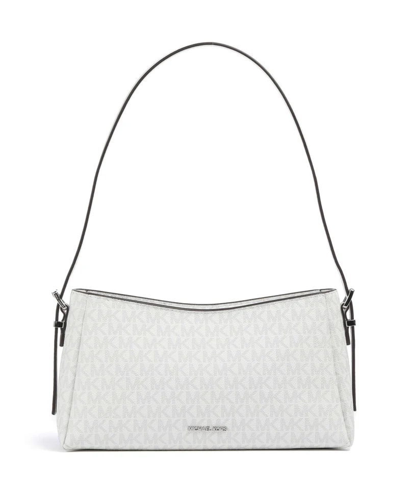 Michael Kors Moore Schultertasche optic white/alluminium