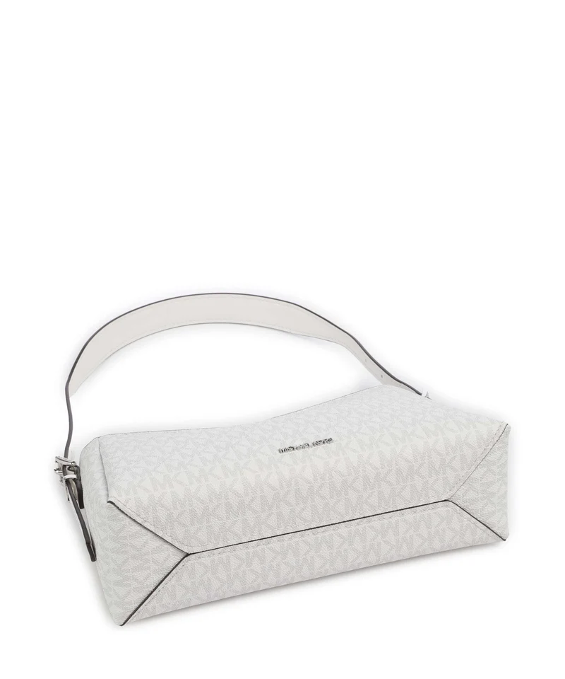 Michael Kors Moore Schultertasche optic white/alluminium