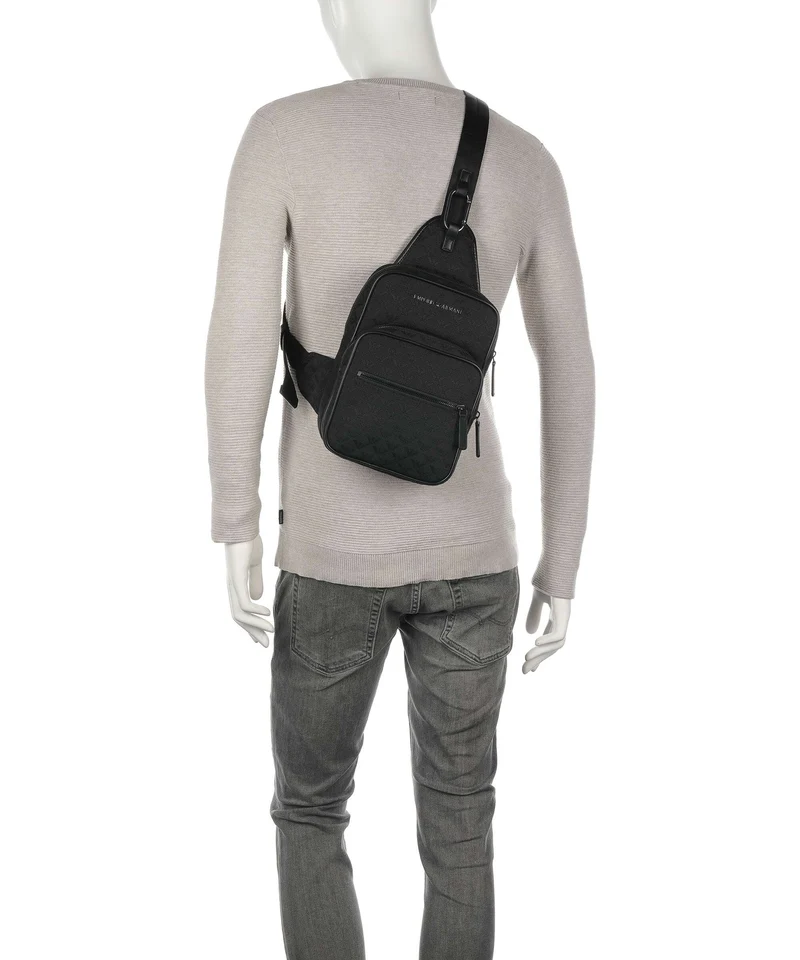 Emporio Armani Omnia Jacquard Slingbag black