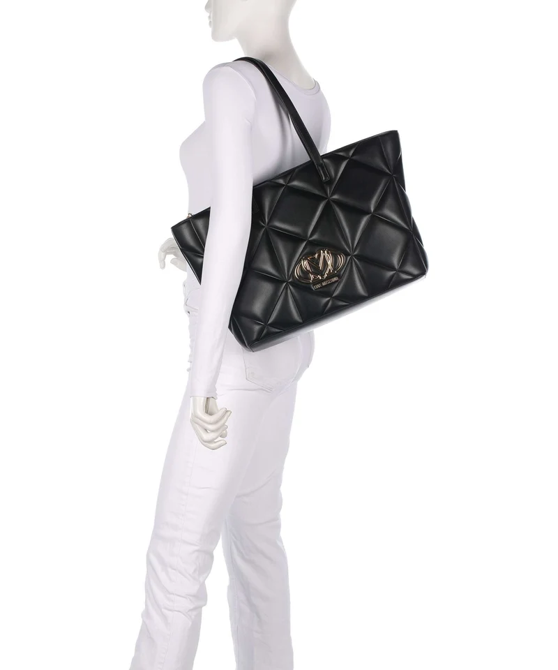 Love Moschino Embossed Q Shopper black