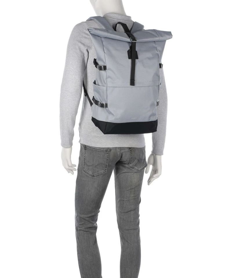 Sandqvist Icon L Rolltop Rucksack ice blue