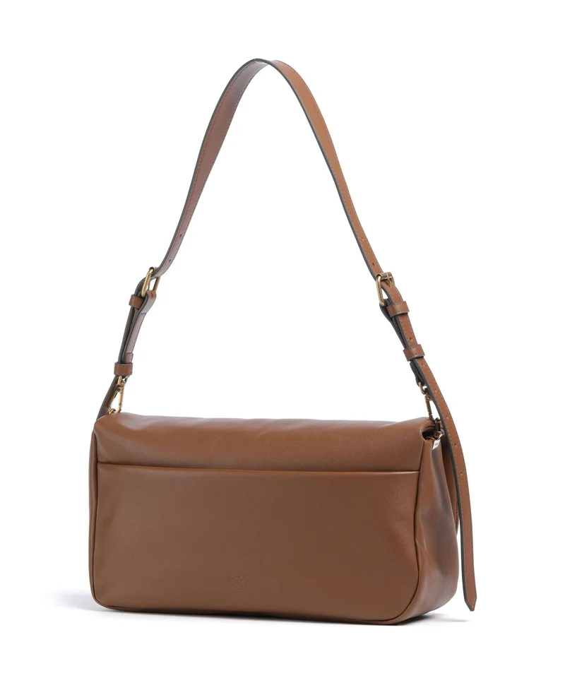 Pinko Click Soft Horizontal Schultertasche marrone/leone/antique gold