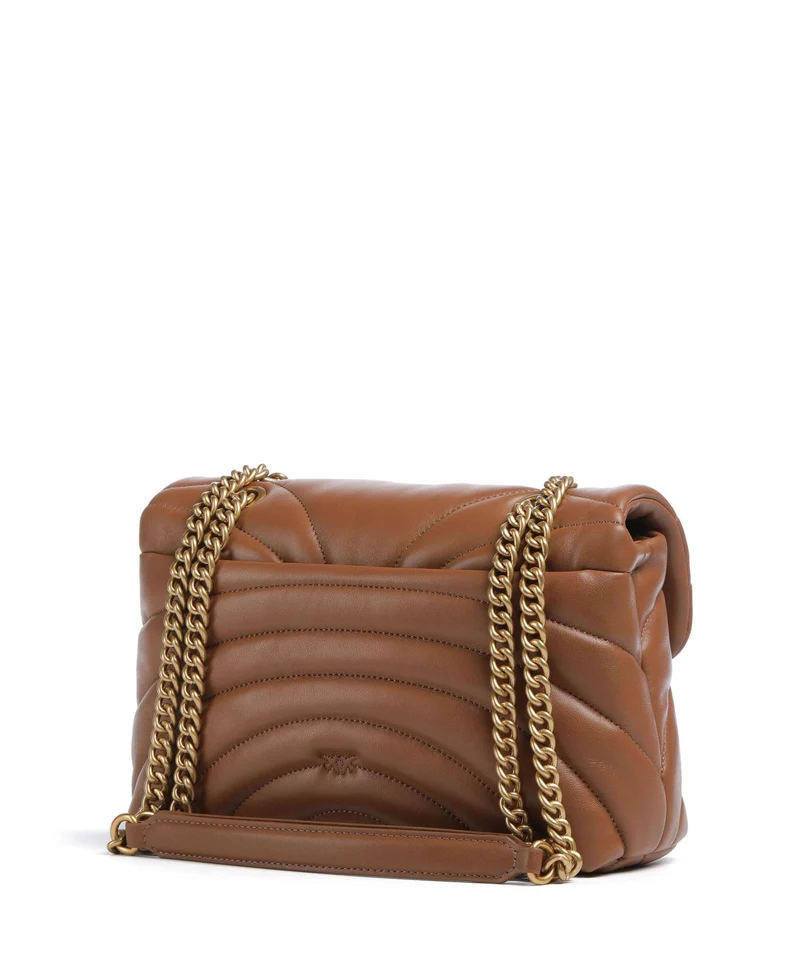 Pinko Love Puff Classic Schultertasche marrone/leone/antique gold