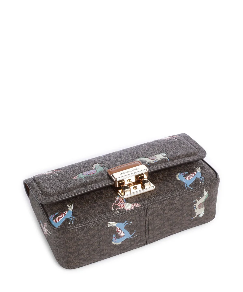Michael Kors Tribeca Small Schultertasche brown/acorn