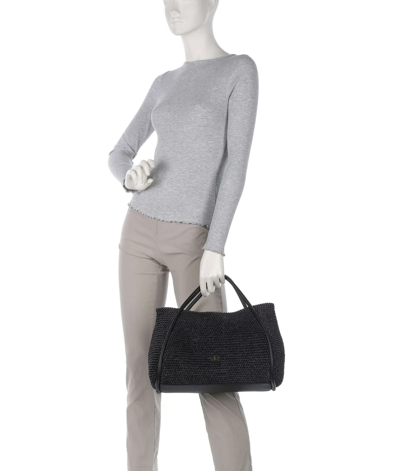 Abro Maglia Raffia Willow Handtasche black/gold