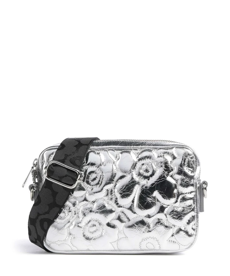 Marimekko Gratha Soft Unikko Umhängetasche silver