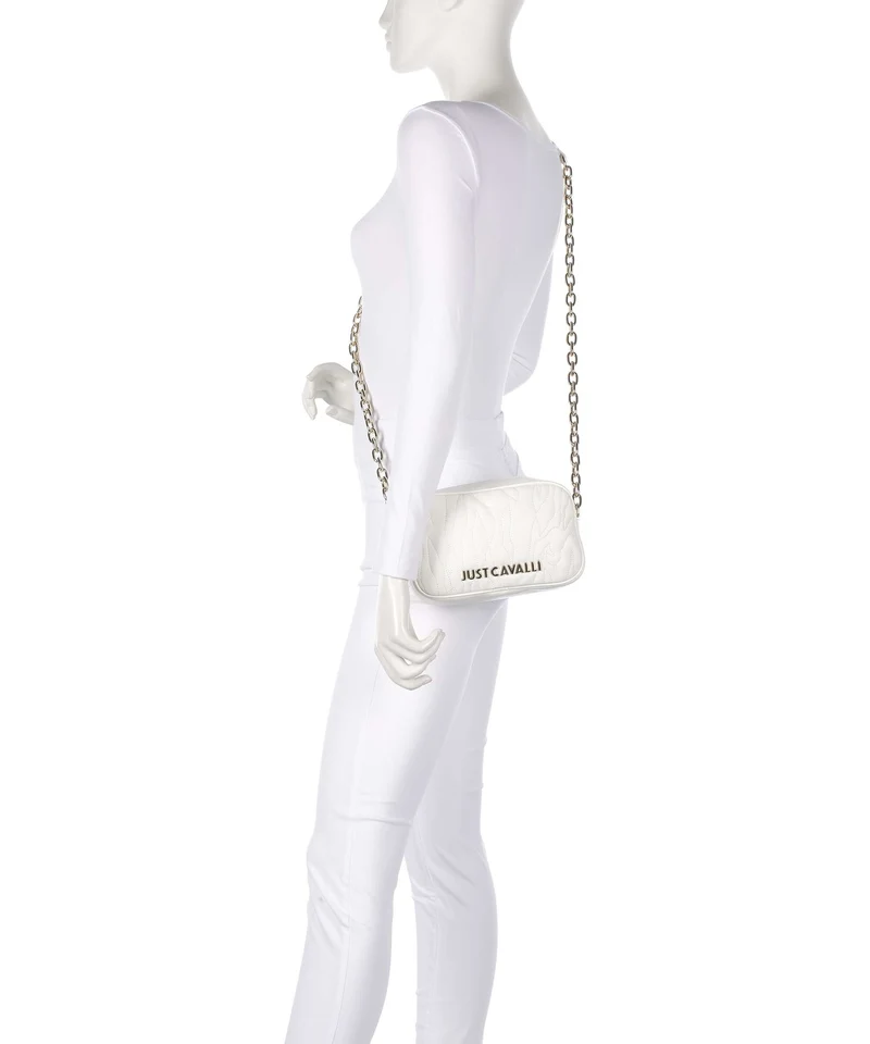 Just Cavalli Quilted Zebra Umhängetasche white